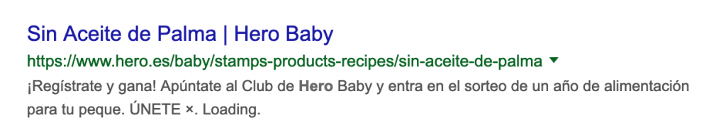 Google Hero Baby Aceite de Palma